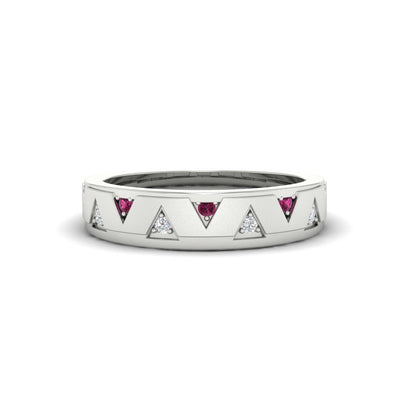Two Tone Male Wedding Band Fascinating Diamonds