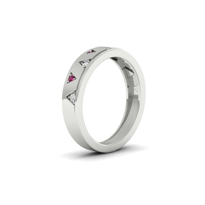Two Tone Male Wedding Band Fascinating Diamonds