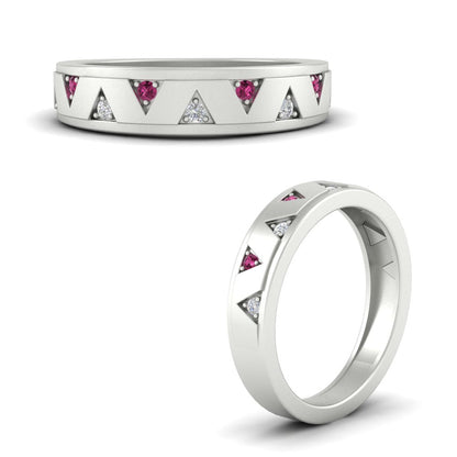 Two Tone Male Wedding Band Fascinating Diamonds
