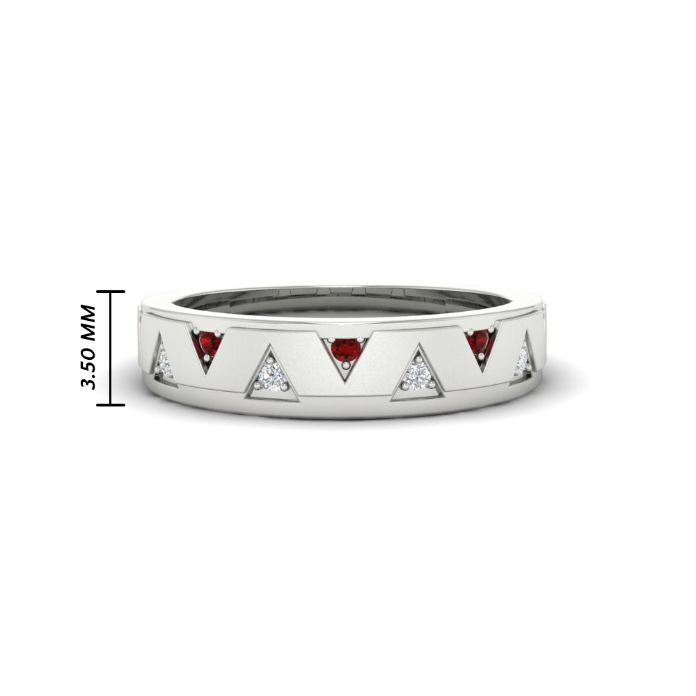 Two Tone Male Wedding Band Fascinating Diamonds