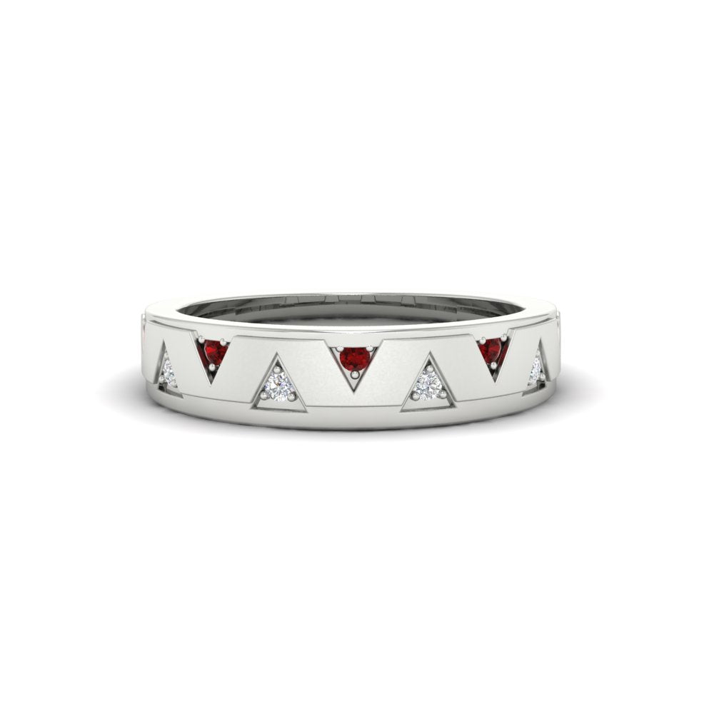 Two Tone Male Wedding Band Fascinating Diamonds