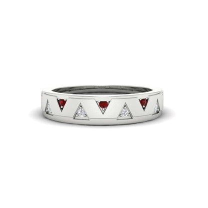 Two Tone Male Wedding Band Fascinating Diamonds