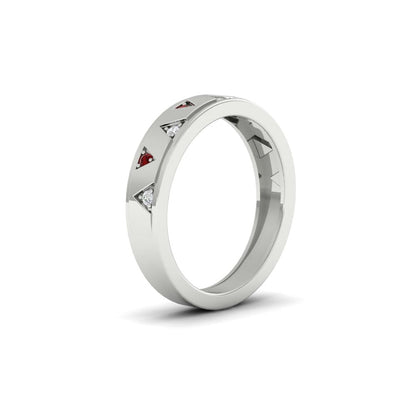 Two Tone Male Wedding Band Fascinating Diamonds