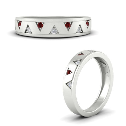 Two Tone Male Wedding Band Fascinating Diamonds