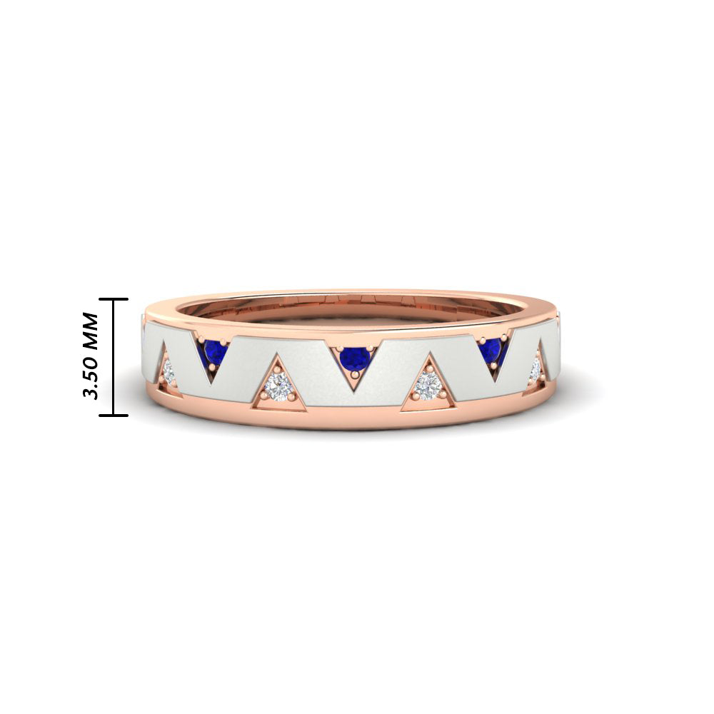Two Tone Male Wedding Band Fascinating Diamonds