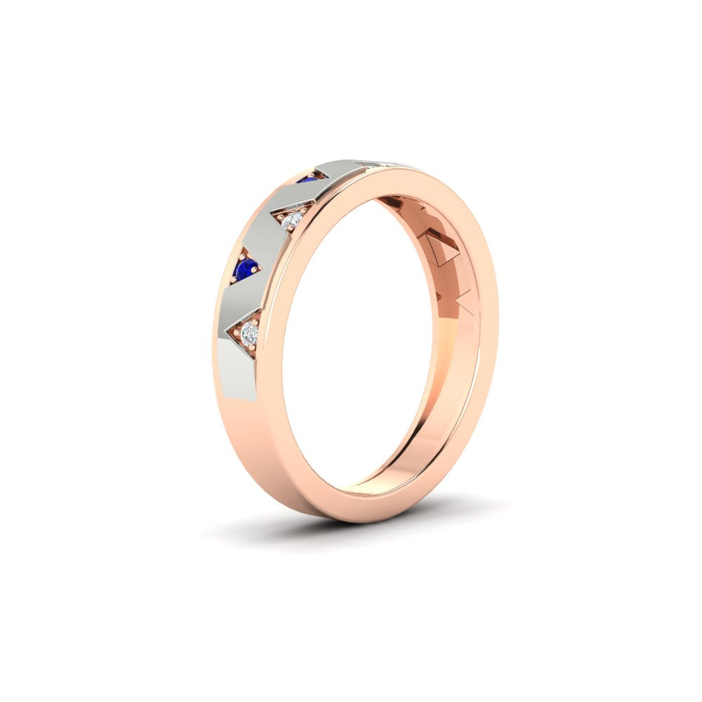 Two Tone Male Wedding Band Fascinating Diamonds