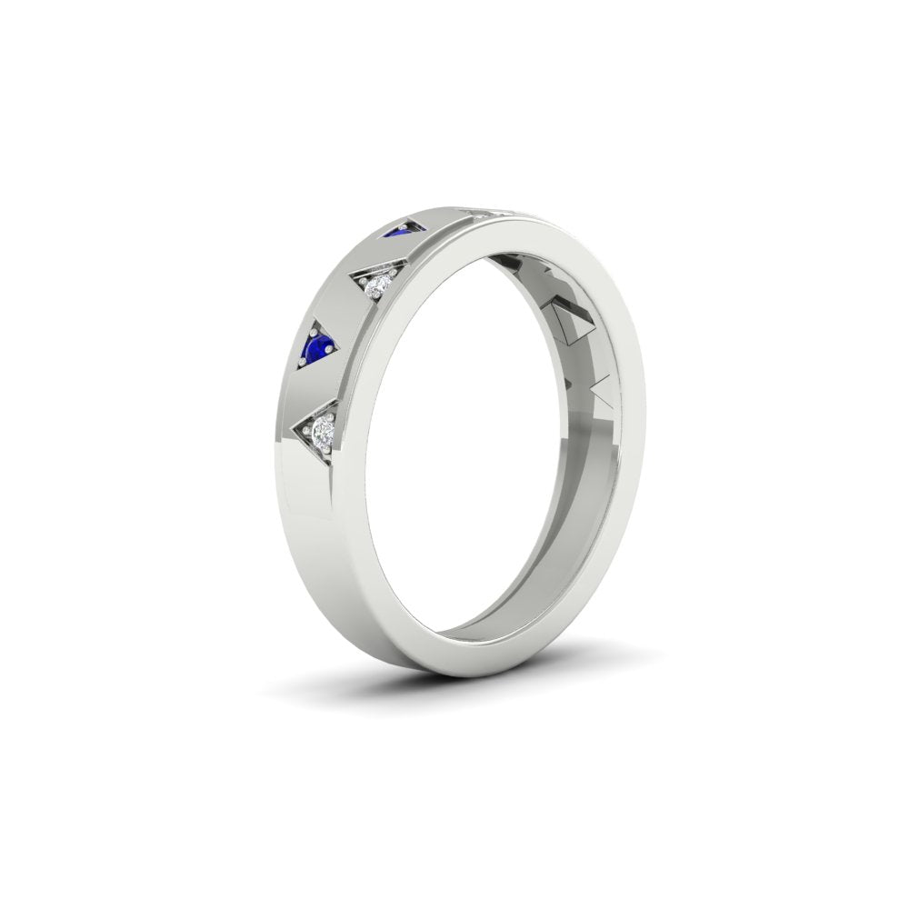 Two Tone Male Wedding Band Fascinating Diamonds