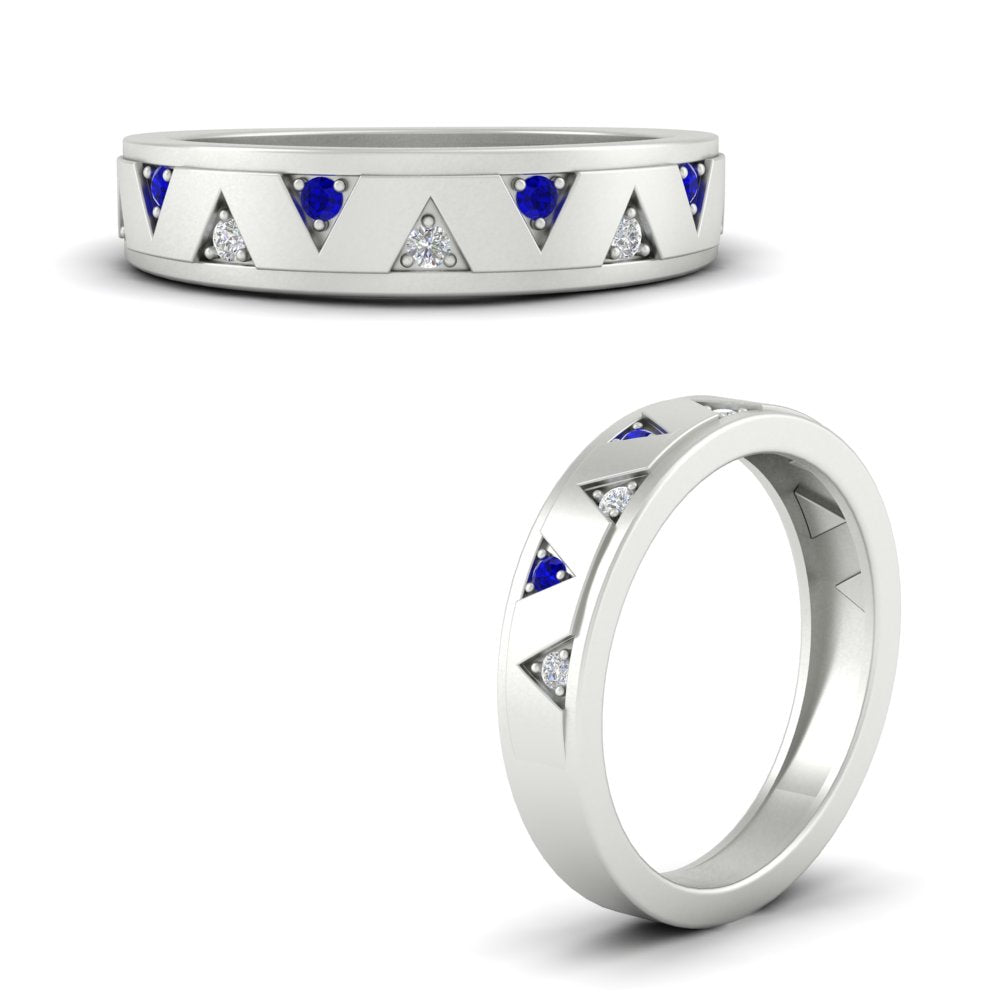 Two Tone Male Wedding Band Fascinating Diamonds