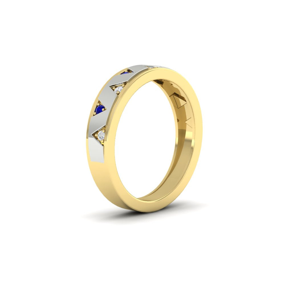 Two Tone Male Wedding Band Fascinating Diamonds