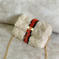 Hand-Woven Fleece Lined Plush One-Shoulder Bag
