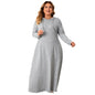 Plus Size Hooded A-Line Casual Dress for Autumn