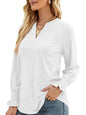 Lightweight V-Neck Long Sleeve Sweatshirt for Women