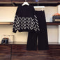 Plus Size Women's Autumn Winter Knitted Two-Piece Set