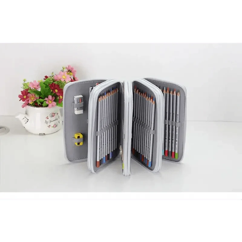 Unique Purple Cute Big 36/48/72 Holes Stationery Students Pencil Case High Quality Large Capacity Pencil Box Stevvex