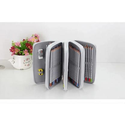 Unique Purple Cute Big 36/48/72 Holes Stationery Students Pencil Case High Quality Large Capacity Pencil Box Stevvex