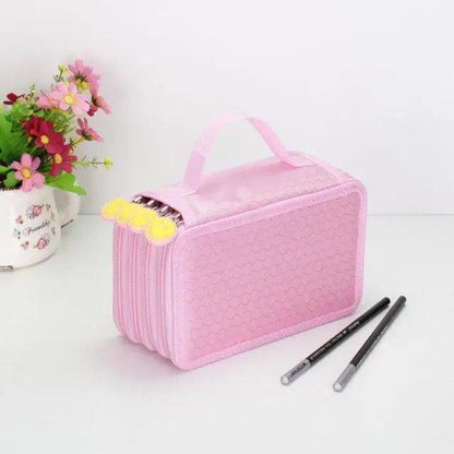 Unique Purple Cute Big 36/48/72 Holes Stationery Students Pencil Case High Quality Large Capacity Pencil Box Stevvex