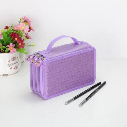 Unique Purple Cute Big 36/48/72 Holes Stationery Students Pencil Case High Quality Large Capacity Pencil Box Stevvex