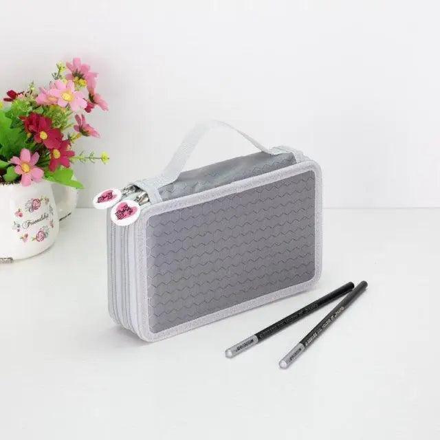 Unique Purple Cute Big 36/48/72 Holes Stationery Students Pencil Case High Quality Large Capacity Pencil Box Stevvex