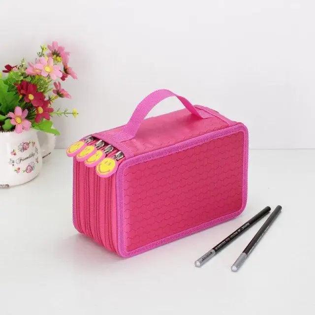 Unique Purple Cute Big 36/48/72 Holes Stationery Students Pencil Case High Quality Large Capacity Pencil Box Stevvex