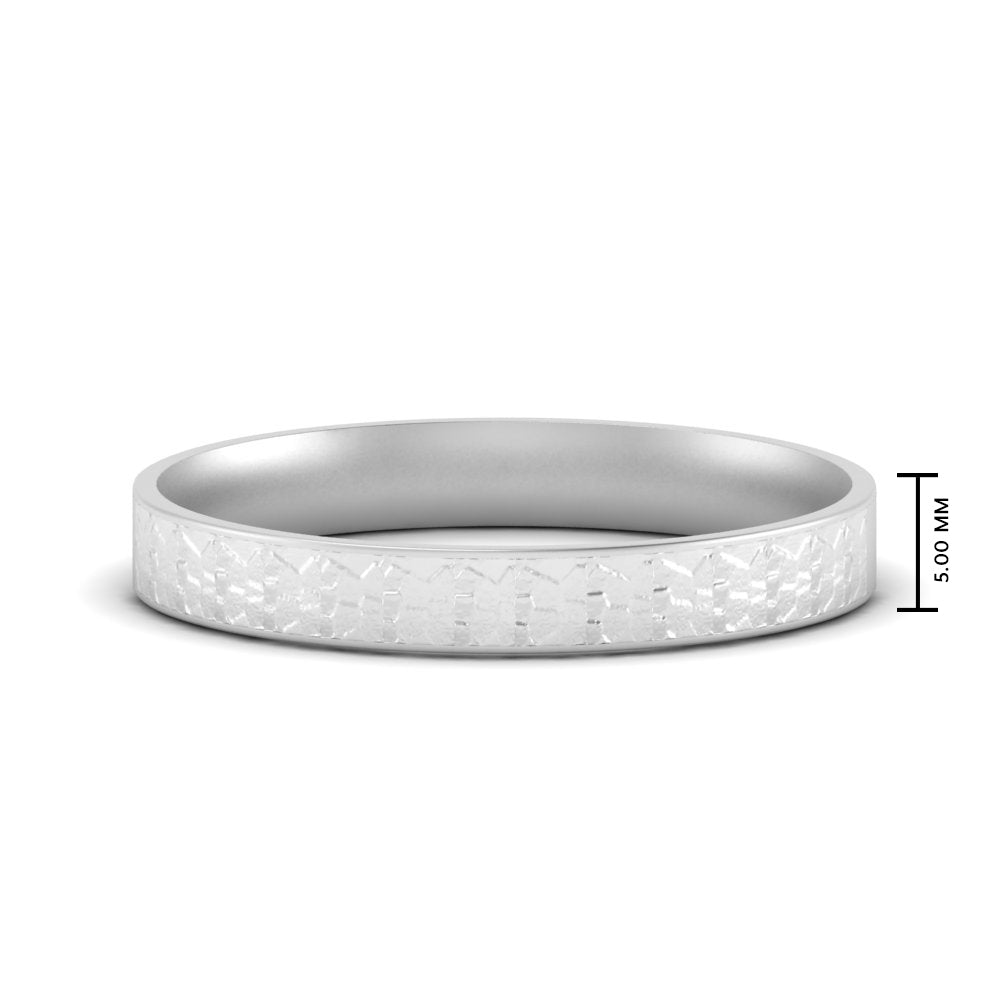 Unique Rock Textured Mens Wedding Band Fascinating Diamonds