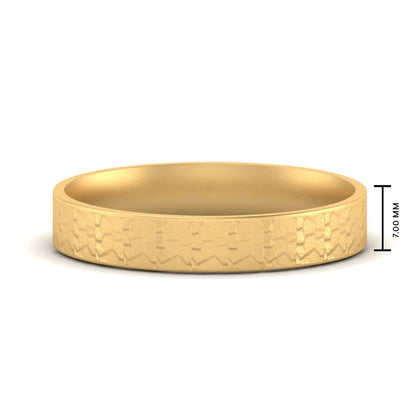 Unique Rock Textured Mens Wedding Band Fascinating Diamonds