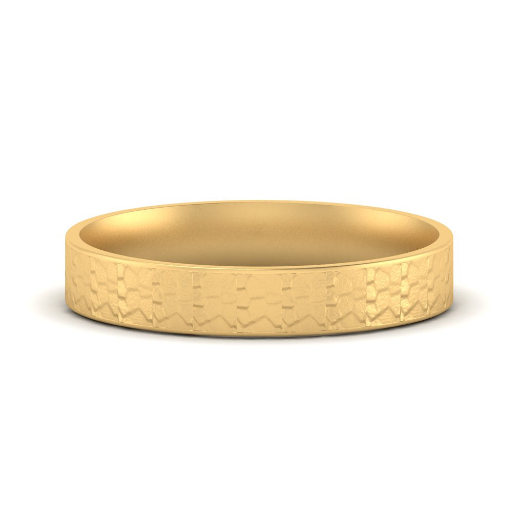 Unique Rock Textured Mens Wedding Band Fascinating Diamonds