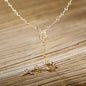 Unisex 14K Gold Virgin Mary Rosary Bead Cross Necklace 18''