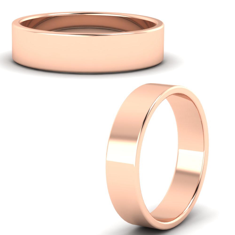 Unisex Classic Flat Cigar Band Fascinating Diamonds