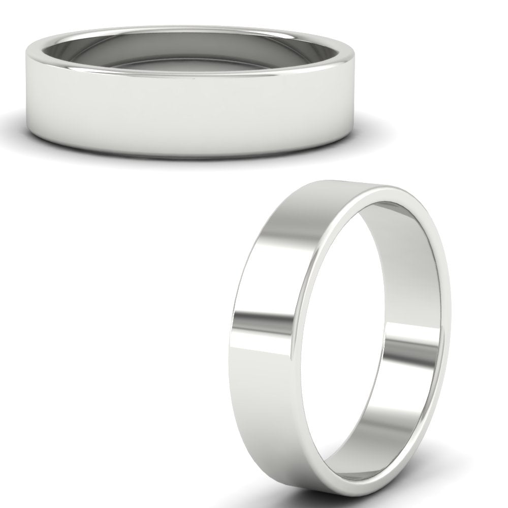 Unisex Classic Flat Cigar Band Fascinating Diamonds