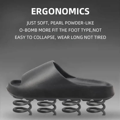 Unisex Soft Slippers, Comfortable Indoor/Outdoor Slide Sandals, Non-slip Textured Design Footwear DailySale