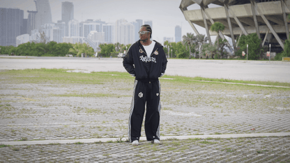 Red Letters x Cam Newton Rhinestone Hoodie - Black Denim Exchange