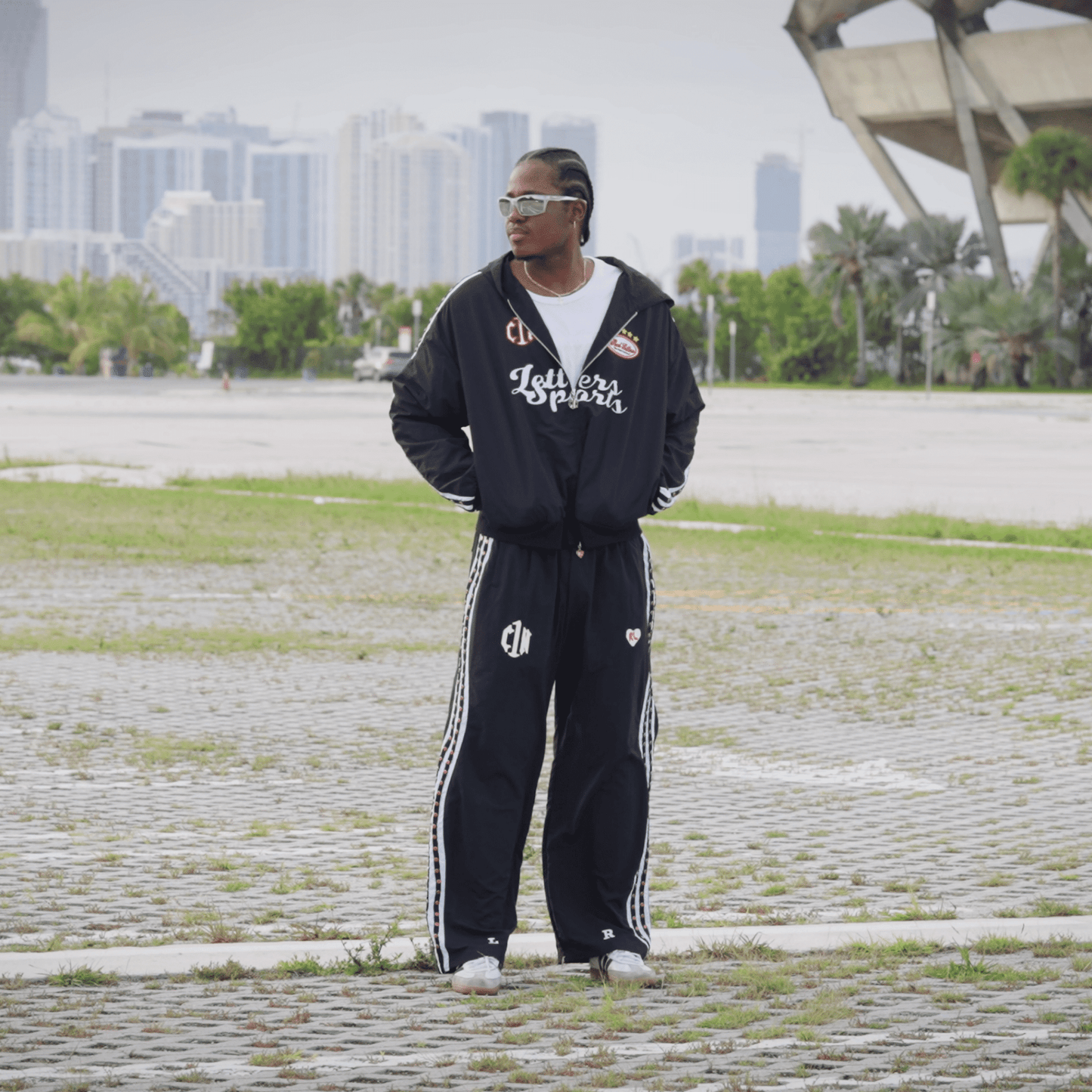Red Letters x Cam Newton Rhinestone Hoodie - Black Denim Exchange
