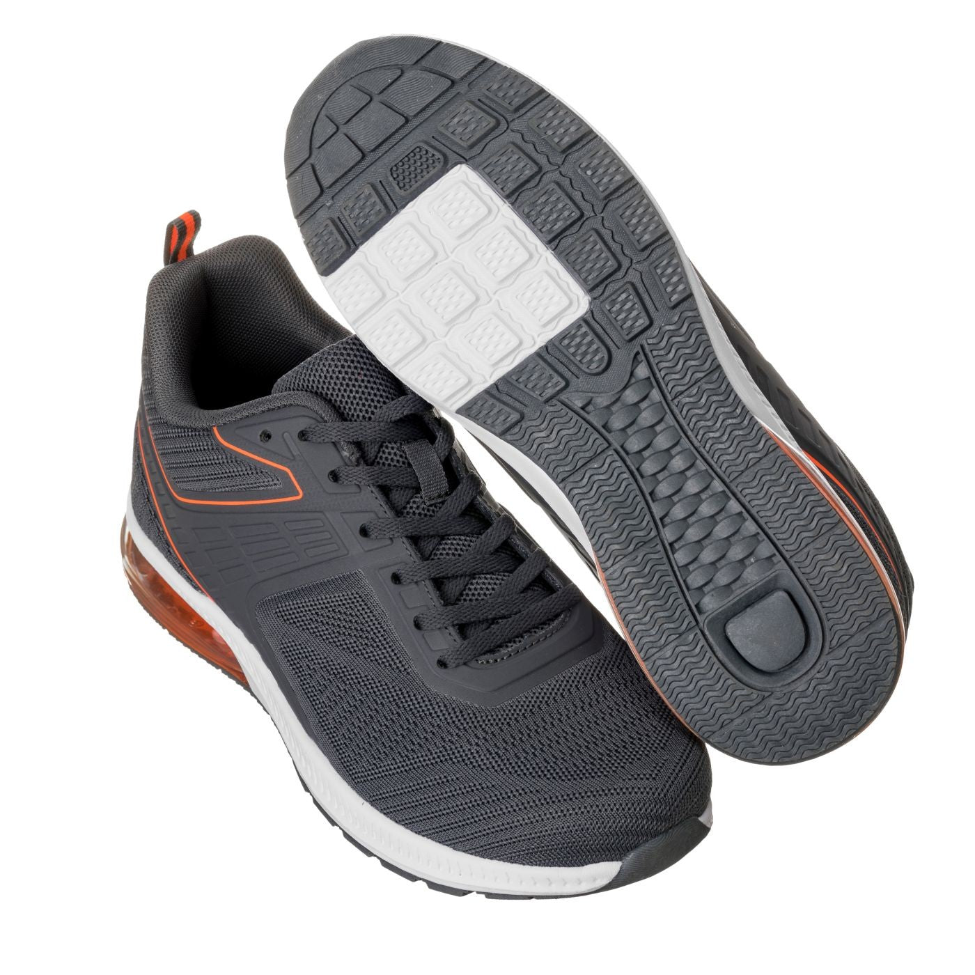 CALTO - Q232 - 2.4 Inches Taller (Grey/Orange) - Super Lightweight Tallmenshoes.com
