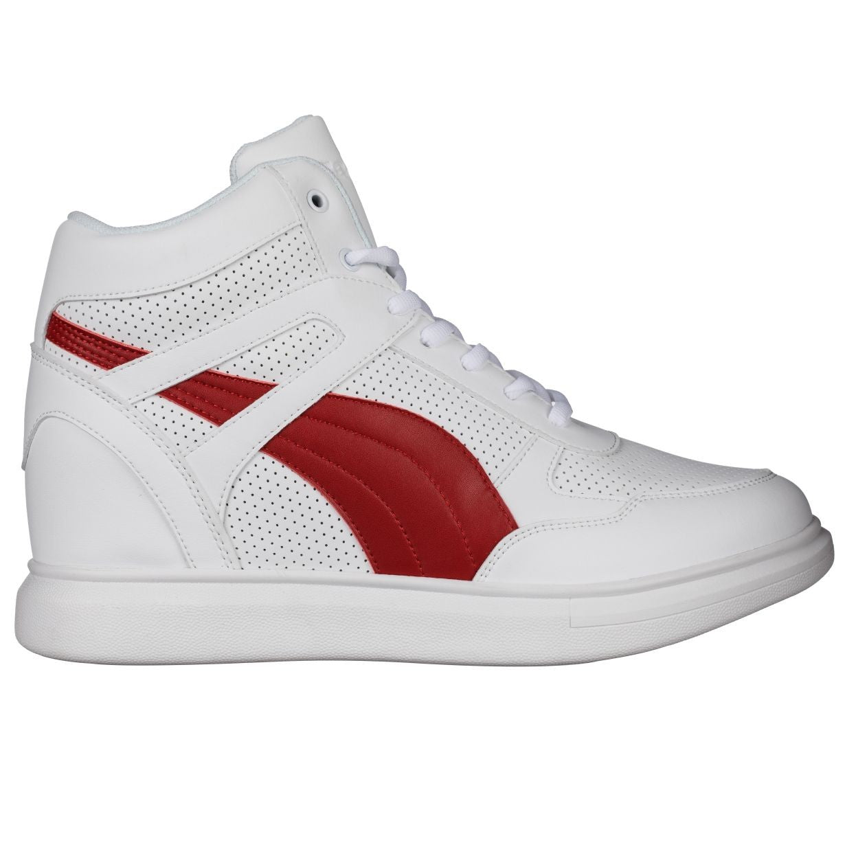 CALTO - H71902 - 3.8 Inches Taller (White/Red) Tallmenshoes.com