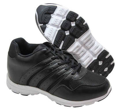 CALTO - G8817 - 3.2 Inches Taller (Black) - Super Lightweight Tallmenshoes.com