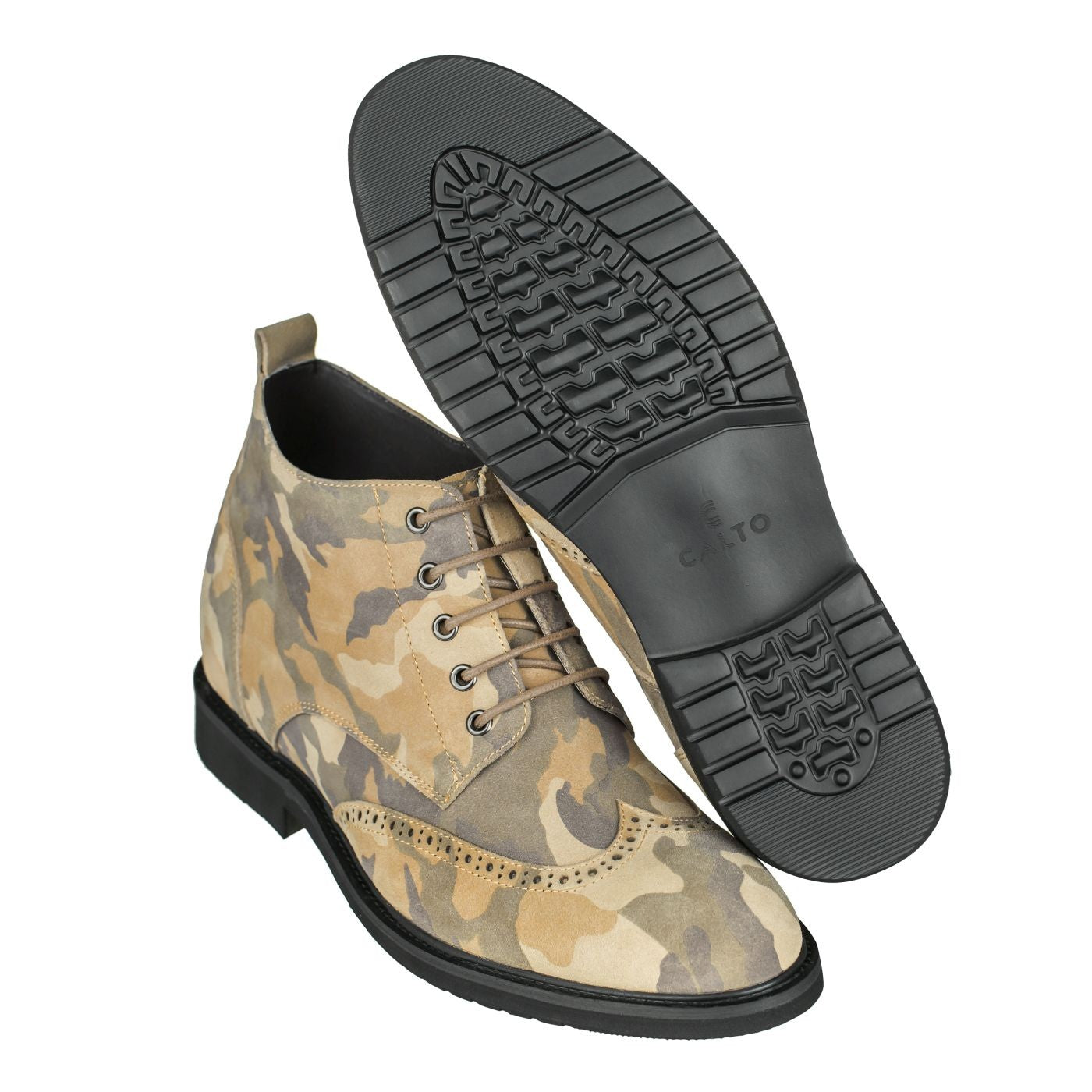 CALTO - S3650 - 3.0 Inches Taller (Camo Brown) - Lightweight Tallmenshoes.com