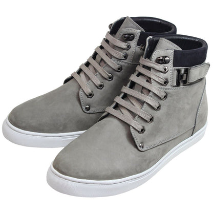 CALTO - T53120 - 2.6 Inches Taller (Nubuck Grey) - High top sneak-boot Tallmenshoes.com
