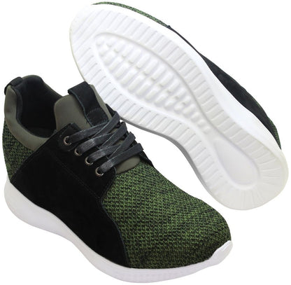 CALTO - H71921 - 3.2 Inches Taller (Army Green) - Super Lightweight Tallmenshoes.com