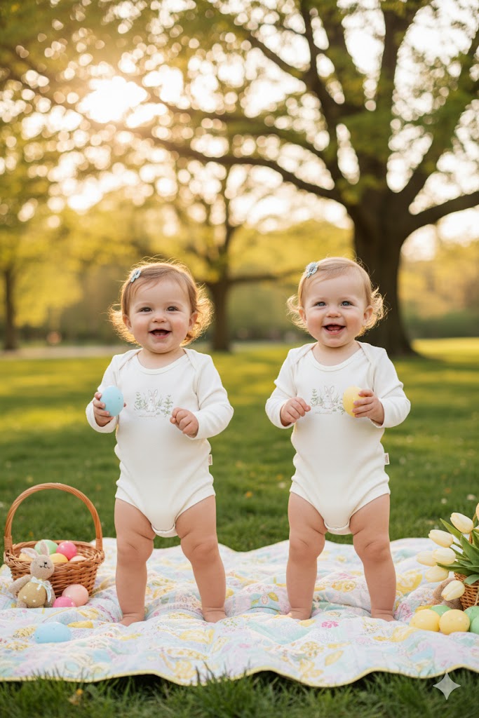 Ecru Bunny Long Sleeve Bodysuit Honey and Hive