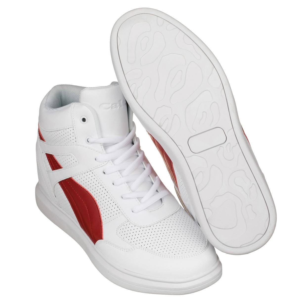CALTO - H71902 - 3.8 Inches Taller (White/Red) Tallmenshoes.com