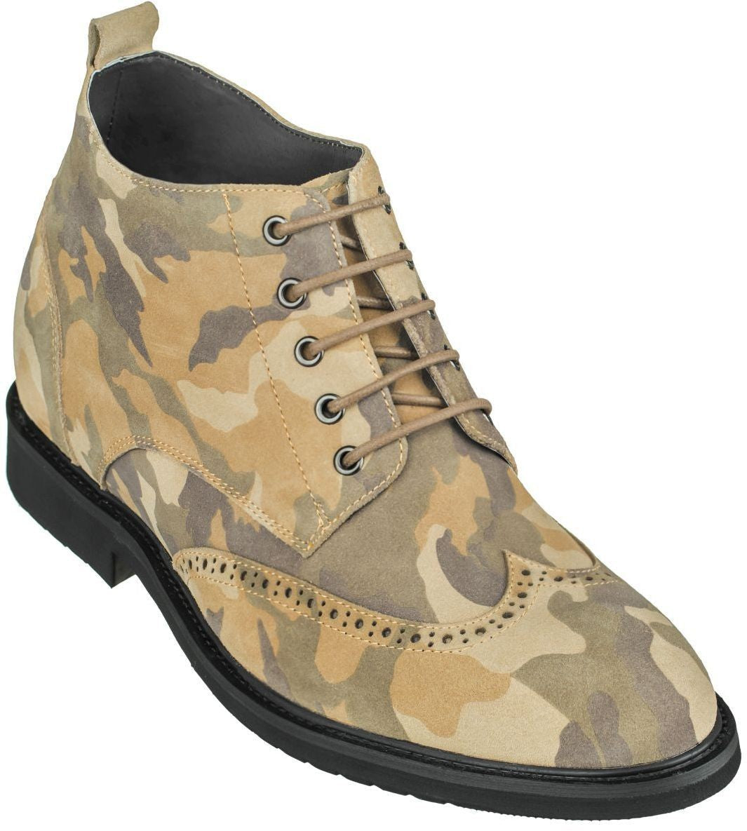 CALTO - S3650 - 3.0 Inches Taller (Camo Brown) - Lightweight Tallmenshoes.com