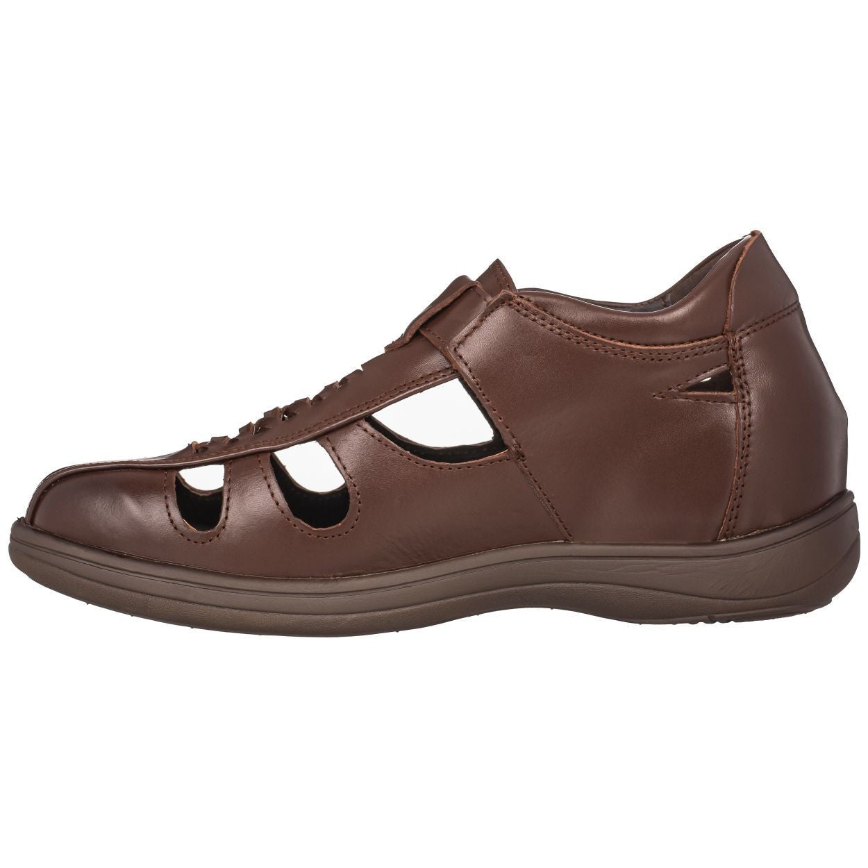 TOTO - G13072 - 3.2 Inches Taller (Cordovan Dark Brown) Braided Sandals - Super Lightweight Tallmenshoes.com