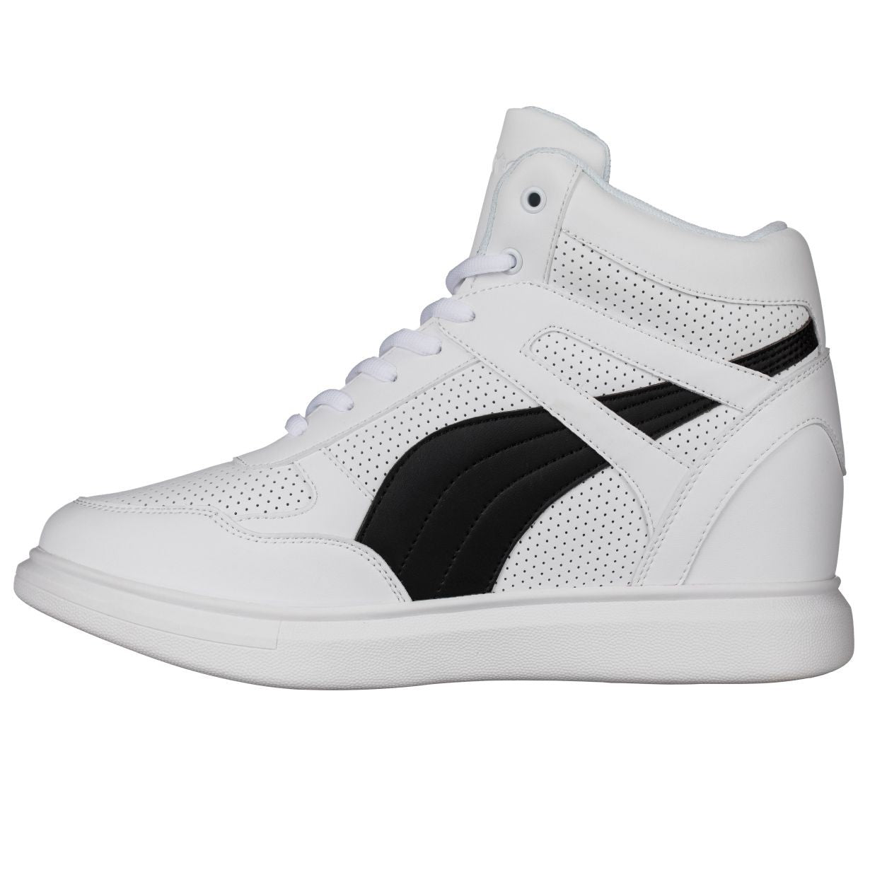 CALTO - H71903 - 3.8 Inches Taller (White/Black) Tallmenshoes.com