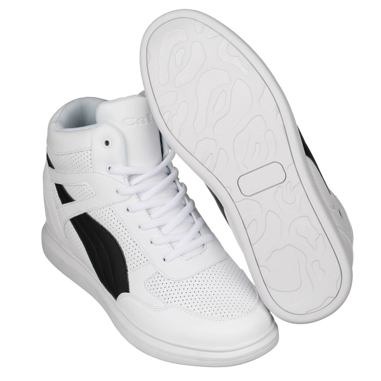 CALTO - H71903 - 3.8 Inches Taller (White/Black) Tallmenshoes.com