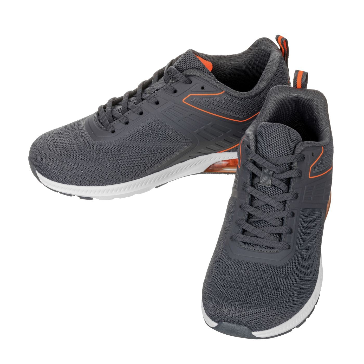 CALTO - Q232 - 2.4 Inches Taller (Grey/Orange) - Super Lightweight Tallmenshoes.com