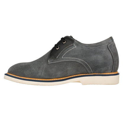 CALTO Business Casual Grey Leather Shoes 2.8 Inch  - Y42023 Tallmenshoes.com
