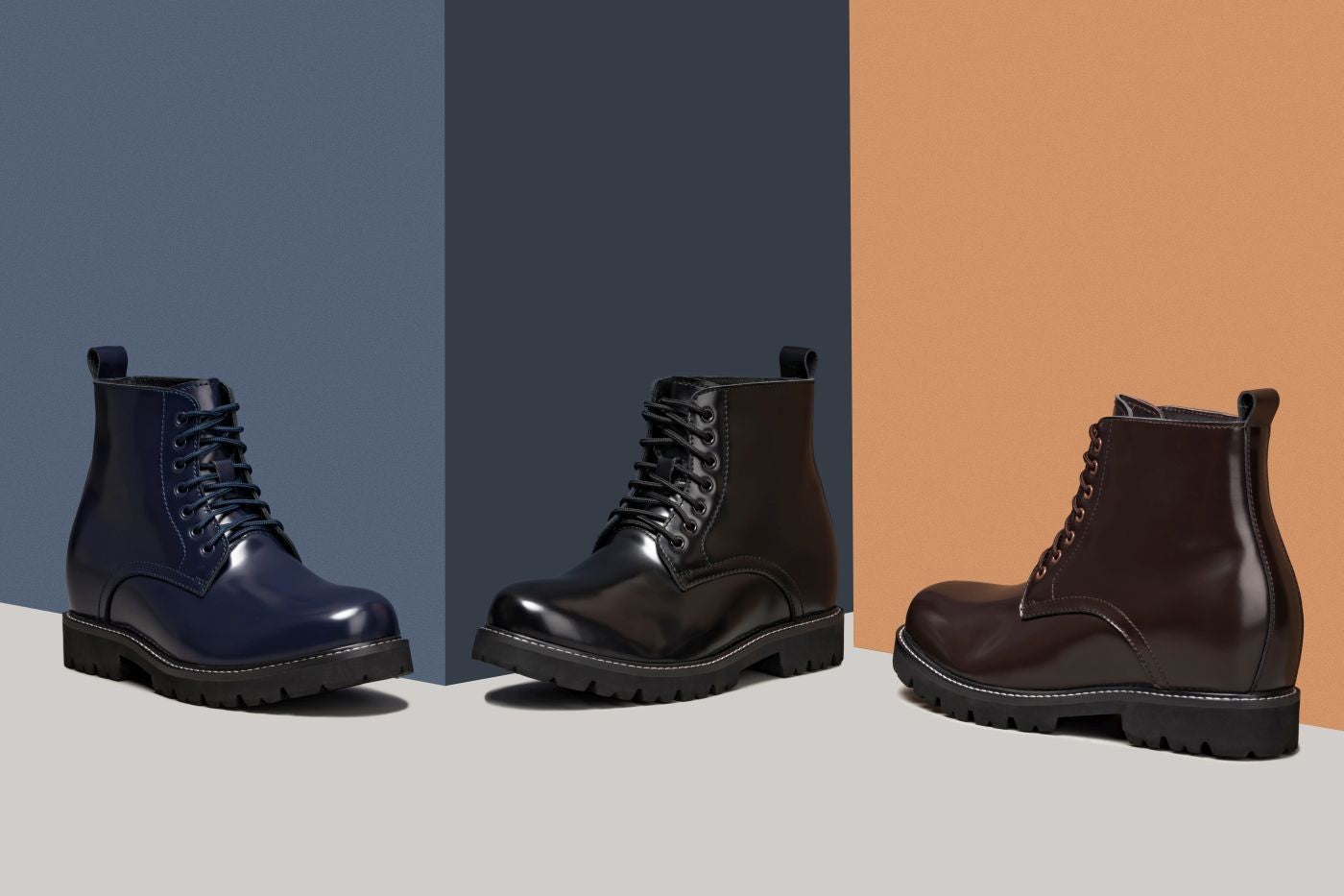 CALTO - K8710 - 3.3 Inches Taller (Black) Tallmenshoes.com