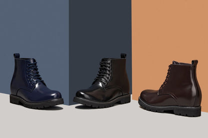 CALTO - K8710 - 3.3 Inches Taller (Black) Tallmenshoes.com