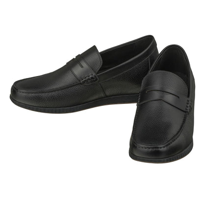 CALTO Black Penny Loafer Elevator Shoes - 2.4 Inches - S1090 Tallmenshoes.com