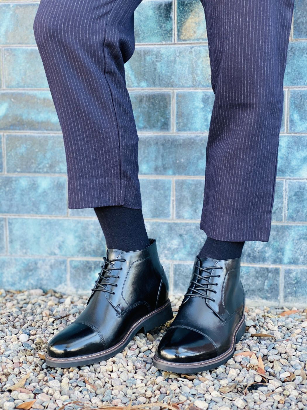 CALTO - Y41080 - 3.2 Inches Taller (Black) Tallmenshoes.com